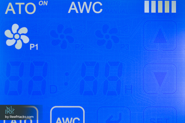 Smart AWC by AutoAqua display screen